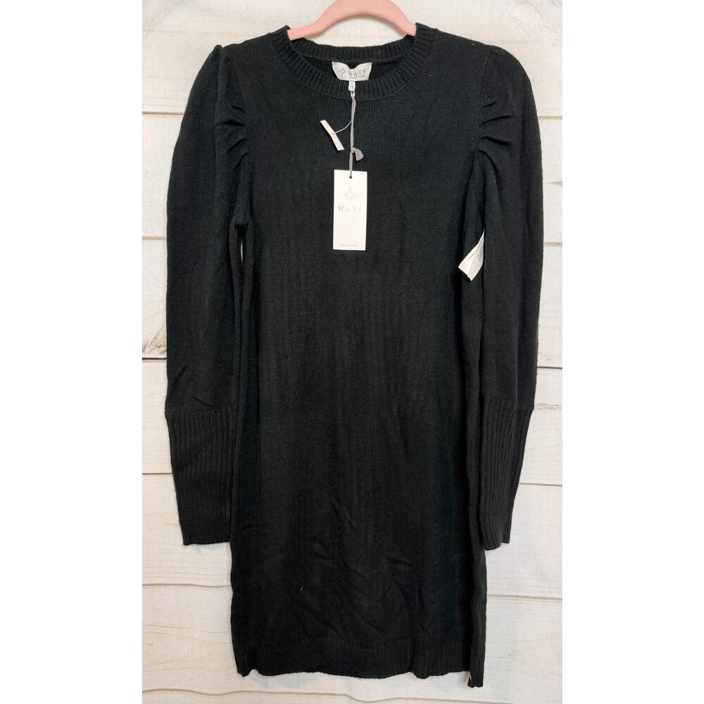 WAYF NWT‎ S Black Wool Sweater Drs Date Night Winter Ready Classic Anthropologie